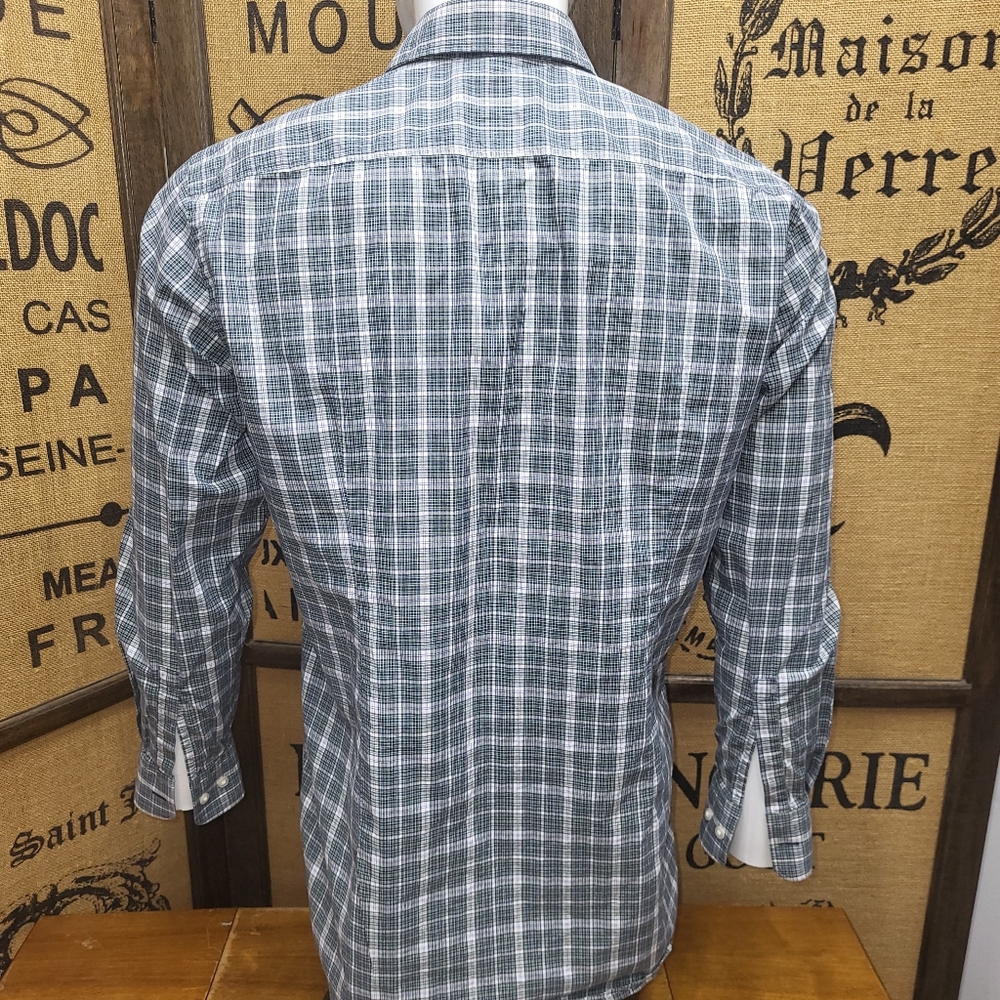Hugo Boss Men's Plaid Button-Up Shirt, 15.5, Sharp Fit - Picture 4 of 7
